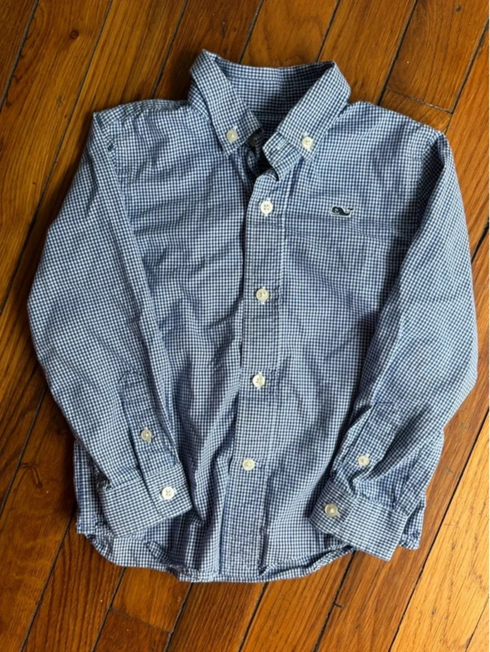3T Blue Vineyard Vines Boys Long Sleeve Button Down Shirt